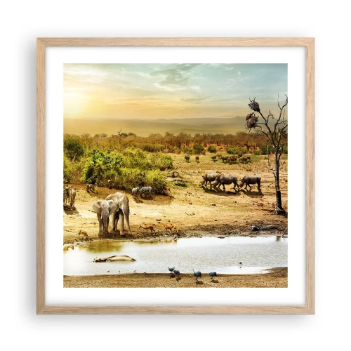 Poster in light oak frame - There Is a River that Flows from Eden - 50x50 cm