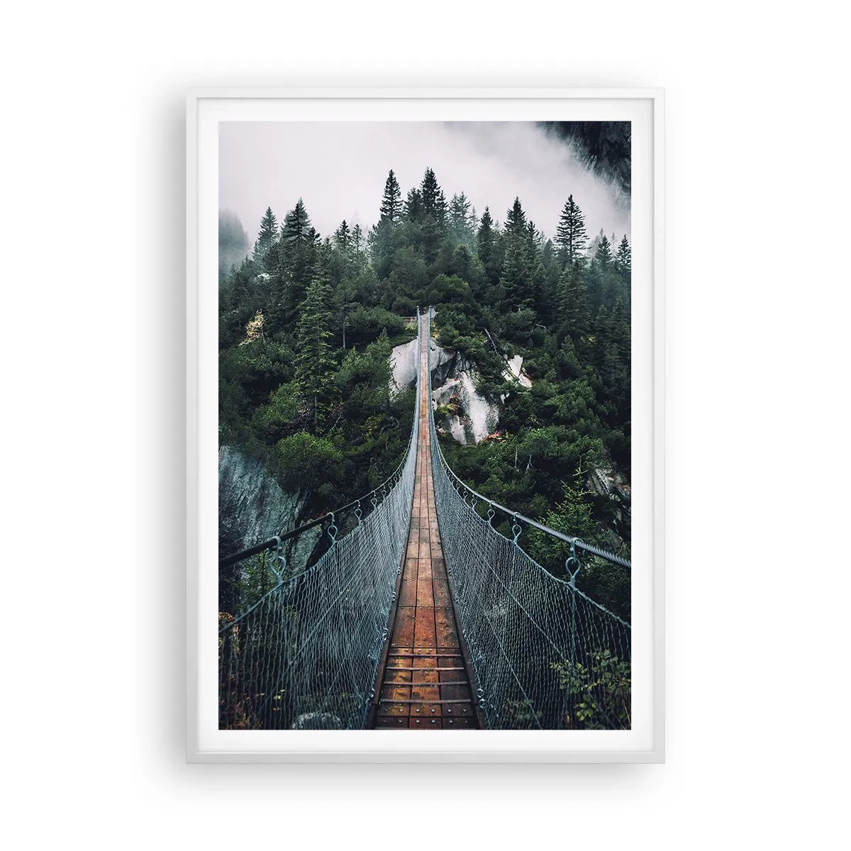 Poster in white frmae - Only for Eagles - 70x100 cm