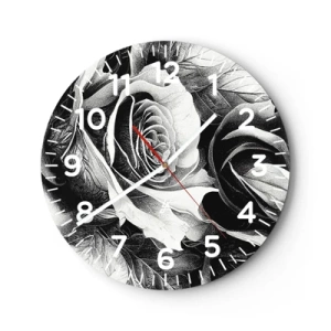 Wall clock - Clock on glass - Always Queen - 40x40 cm