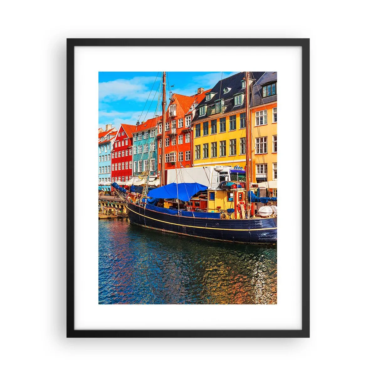 Poster in black frame - Joyful Coast - 40x50 cm