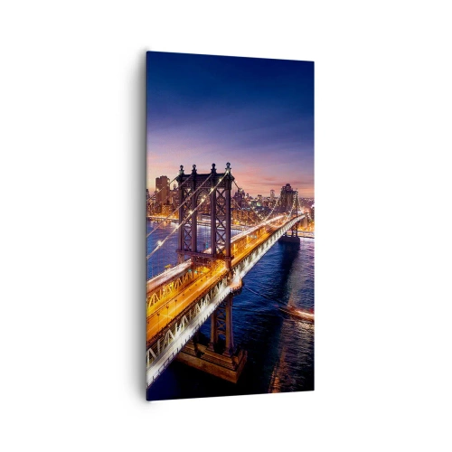 Canvas picture - Down the Illuminated Bridge - 65x120 cm