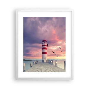 Poster in white frmae - Time for Port - 40x50 cm