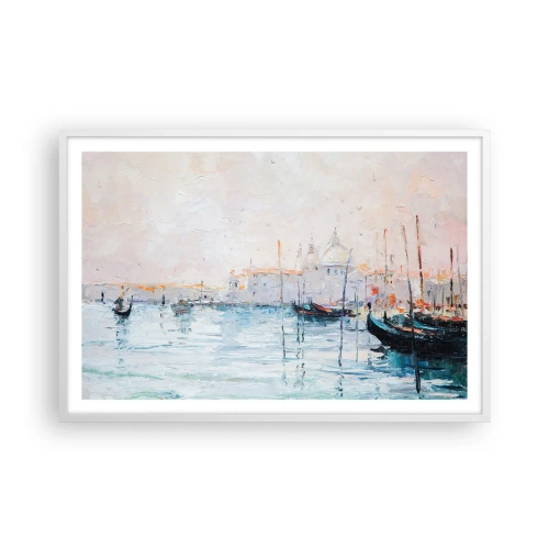 Poster in white frmae - Behind Water behind Fog - 91x61 cm