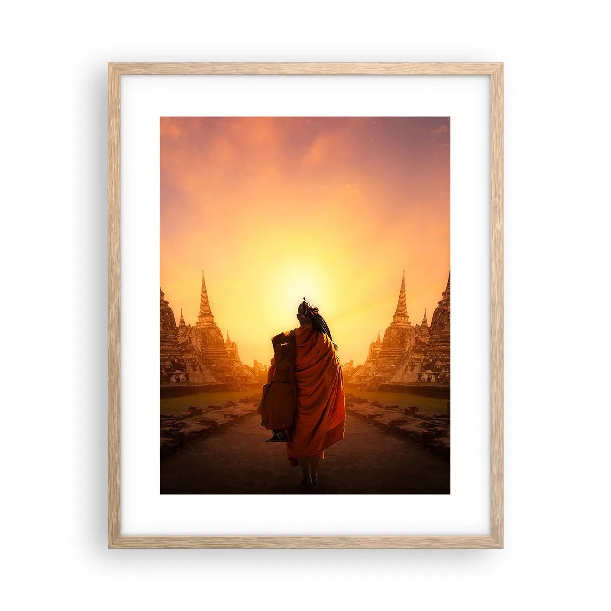 Poster in light oak frame - In Peace through Eternity - 40x50 cm