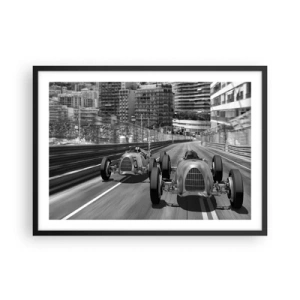 Poster in black frame - Long Time Ago in Monte Carlo - 70x50 cm