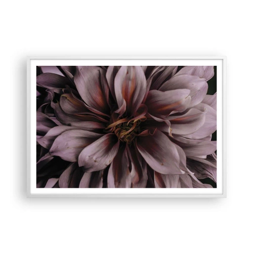 Poster in white frmae - Flowery Heart - 100x70 cm