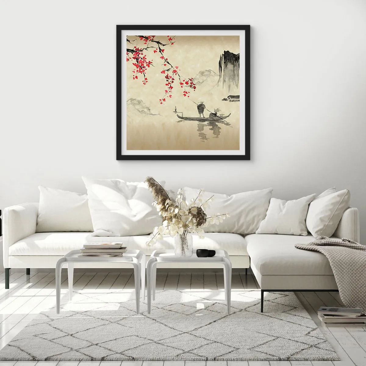 Poster in black frame - In Cherry Blossom Country - 50x50 cm