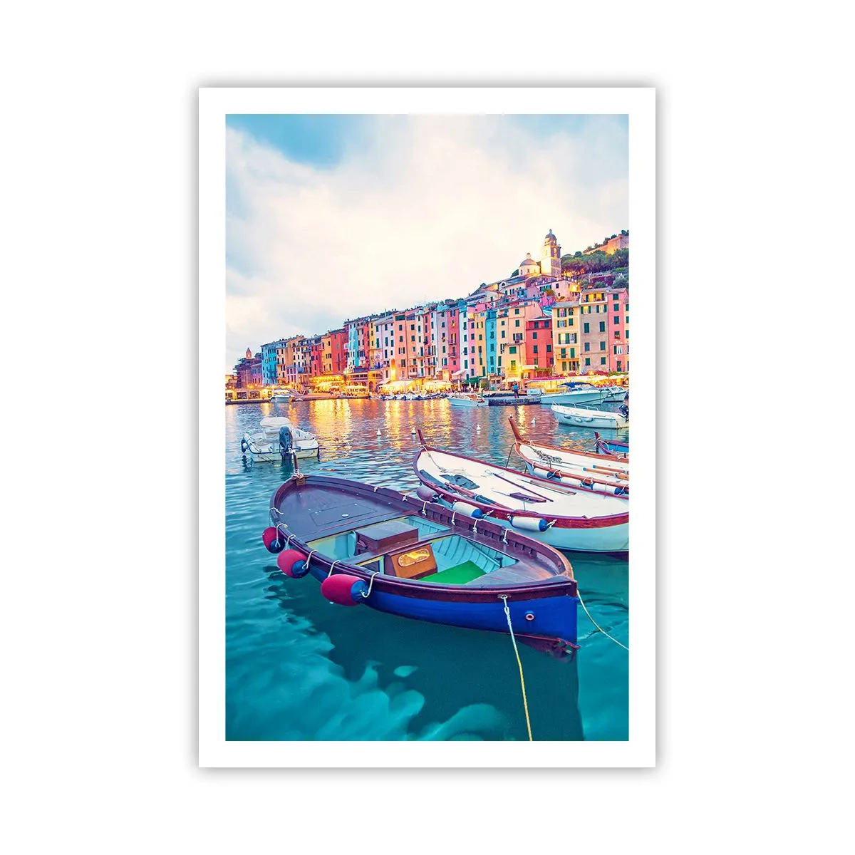 Poster - Colourful Evening in a Port - 61x91 cm