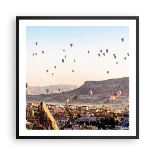 Poster in black frame - Like Ships in the Sky - 60x60 cm