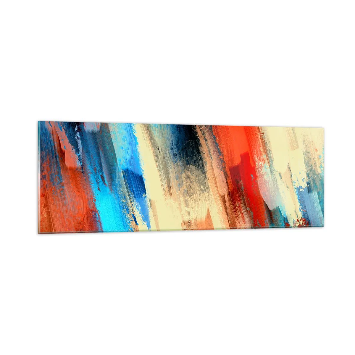 Glass picture - Cascade of Colours - 90x30 cm
