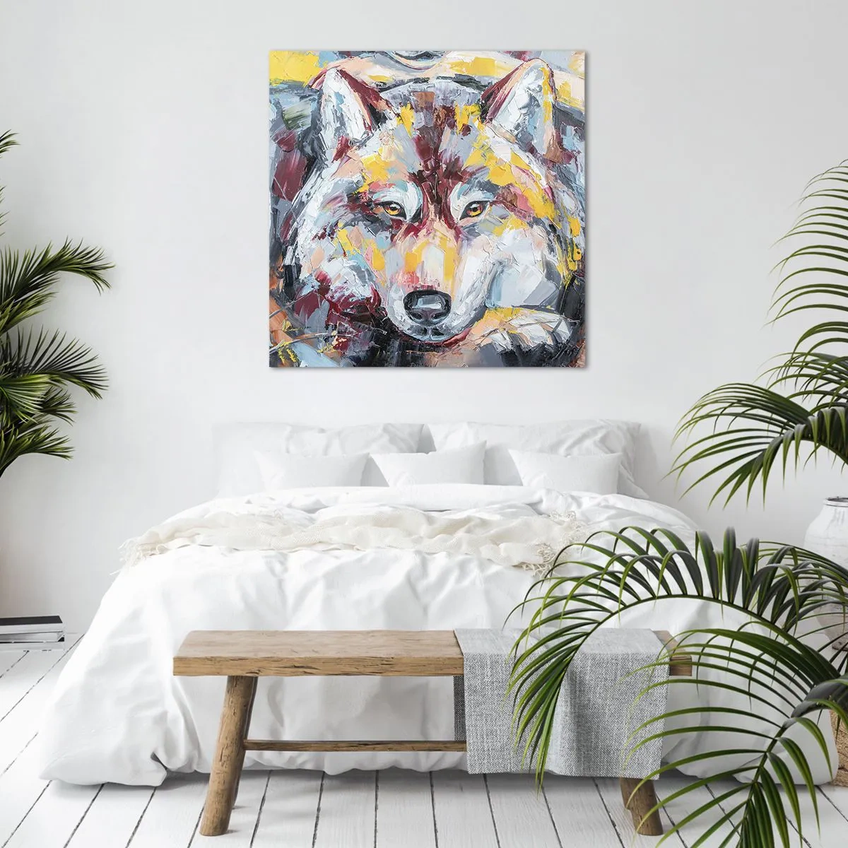 Canvas picture - Wolf Eyes - 30x30 cm
