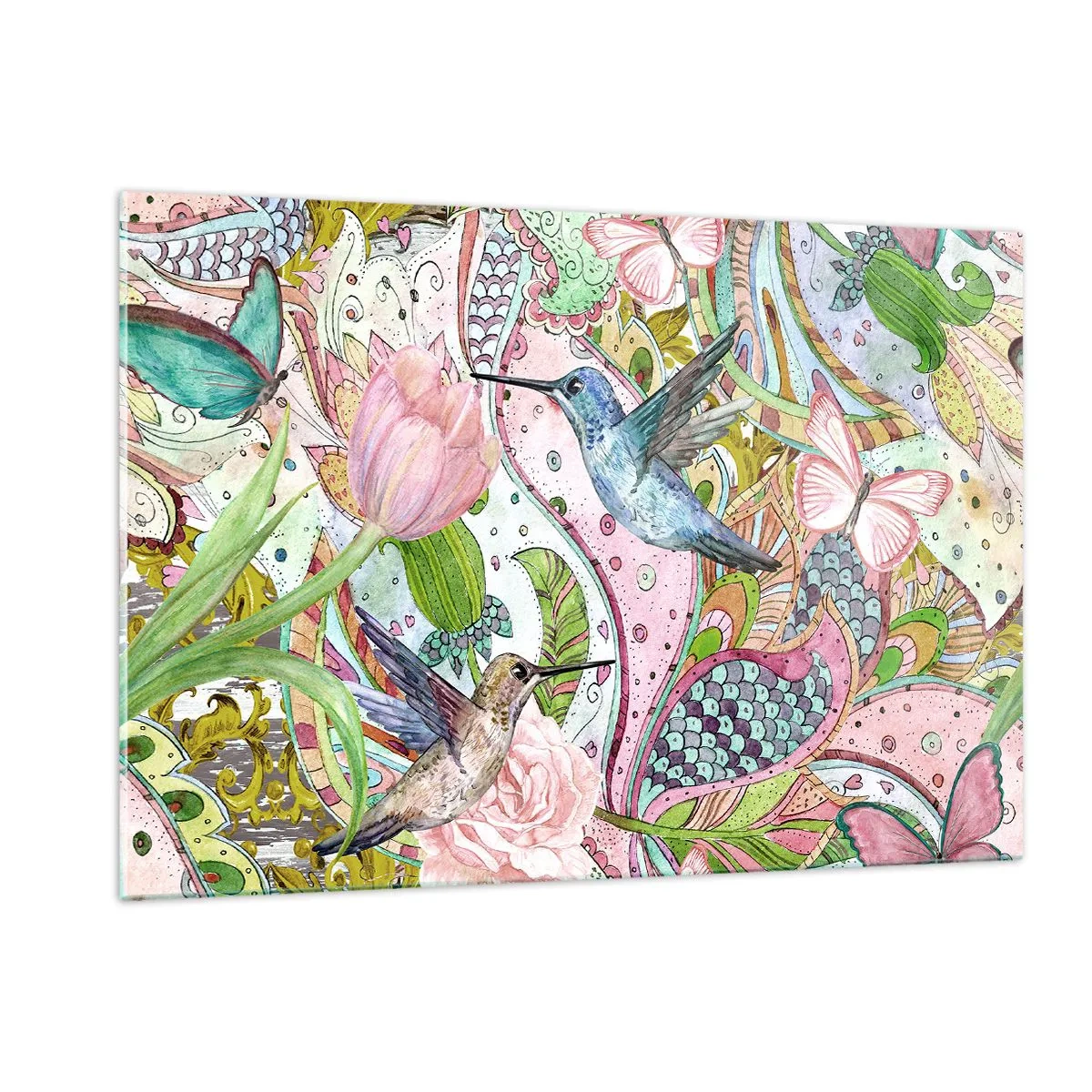 Glass picture - Entwined in the Vines - 120x80 cm