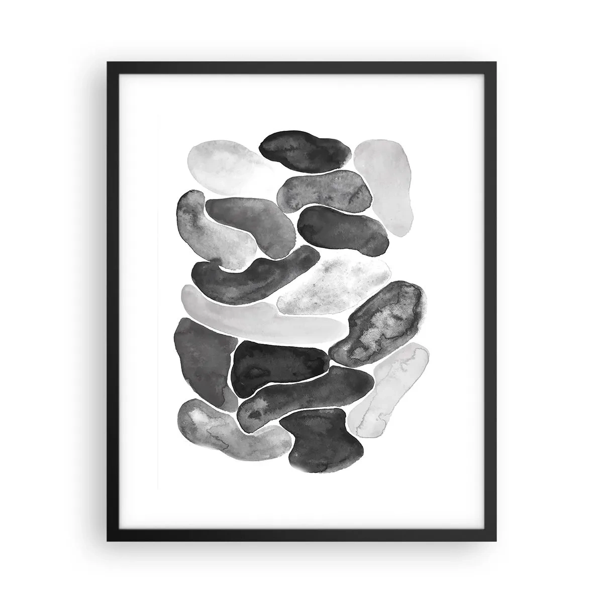 Poster in black frame - Stone Abstract - 40x50 cm