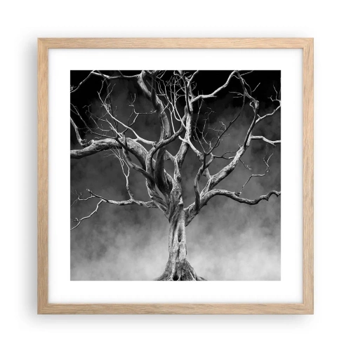 Poster in light oak frame - Primordial and Sacred - 40x40 cm