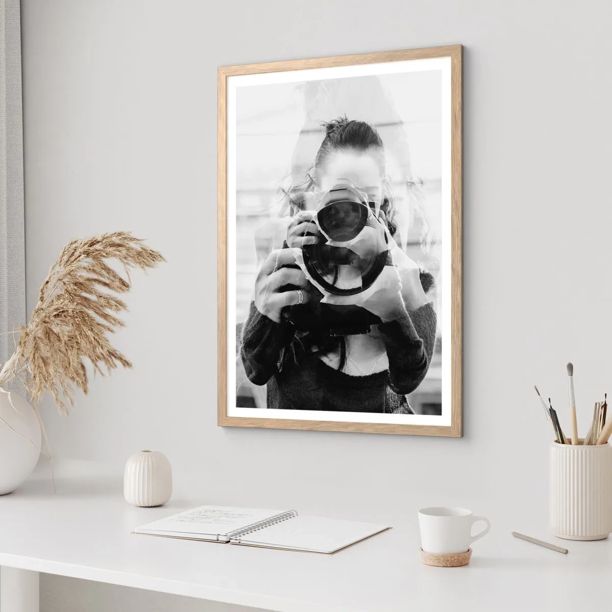 Poster in light oak frame - Creator and the Creation - 30x40 cm