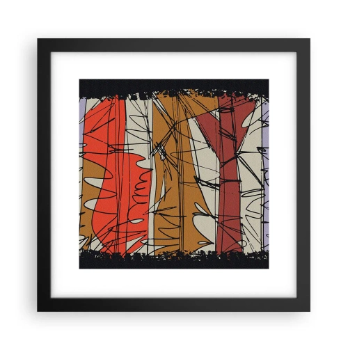 Poster in black frame - Spontaneous Composition - 30x30 cm