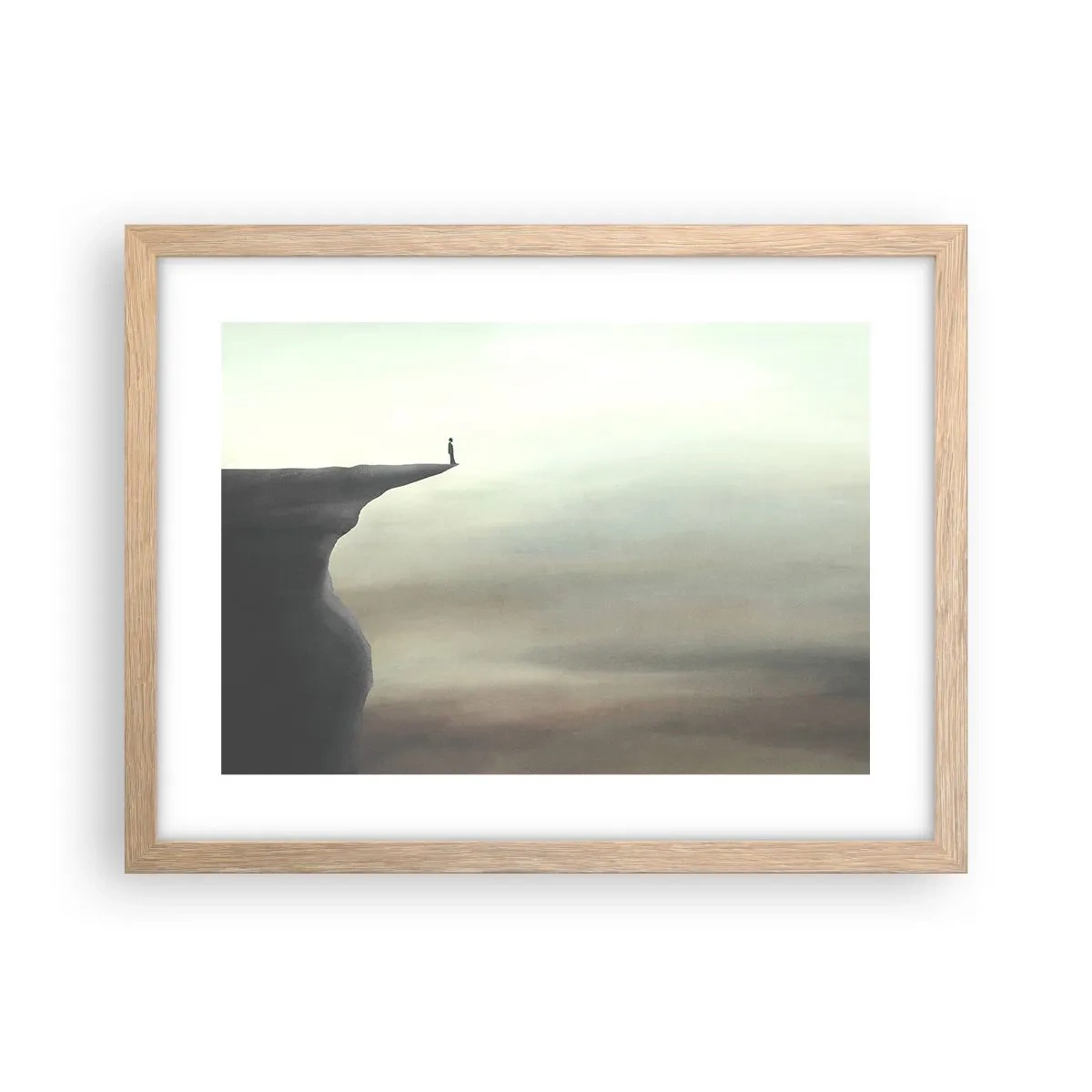 Poster in light oak frame - Upwards, Naturally! - 40x30 cm