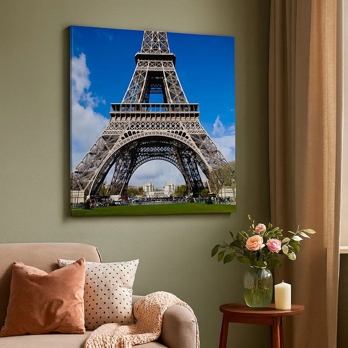 Canvas picture - Whole Paris at Her Feet - 30x30 cm