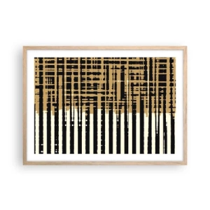 Poster in light oak frame - Architectural Abstract - 70x50 cm