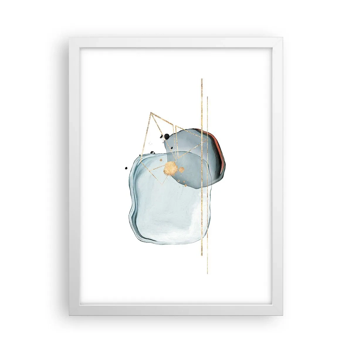 Poster in white frmae - Study of a Raindrop - 30x40 cm