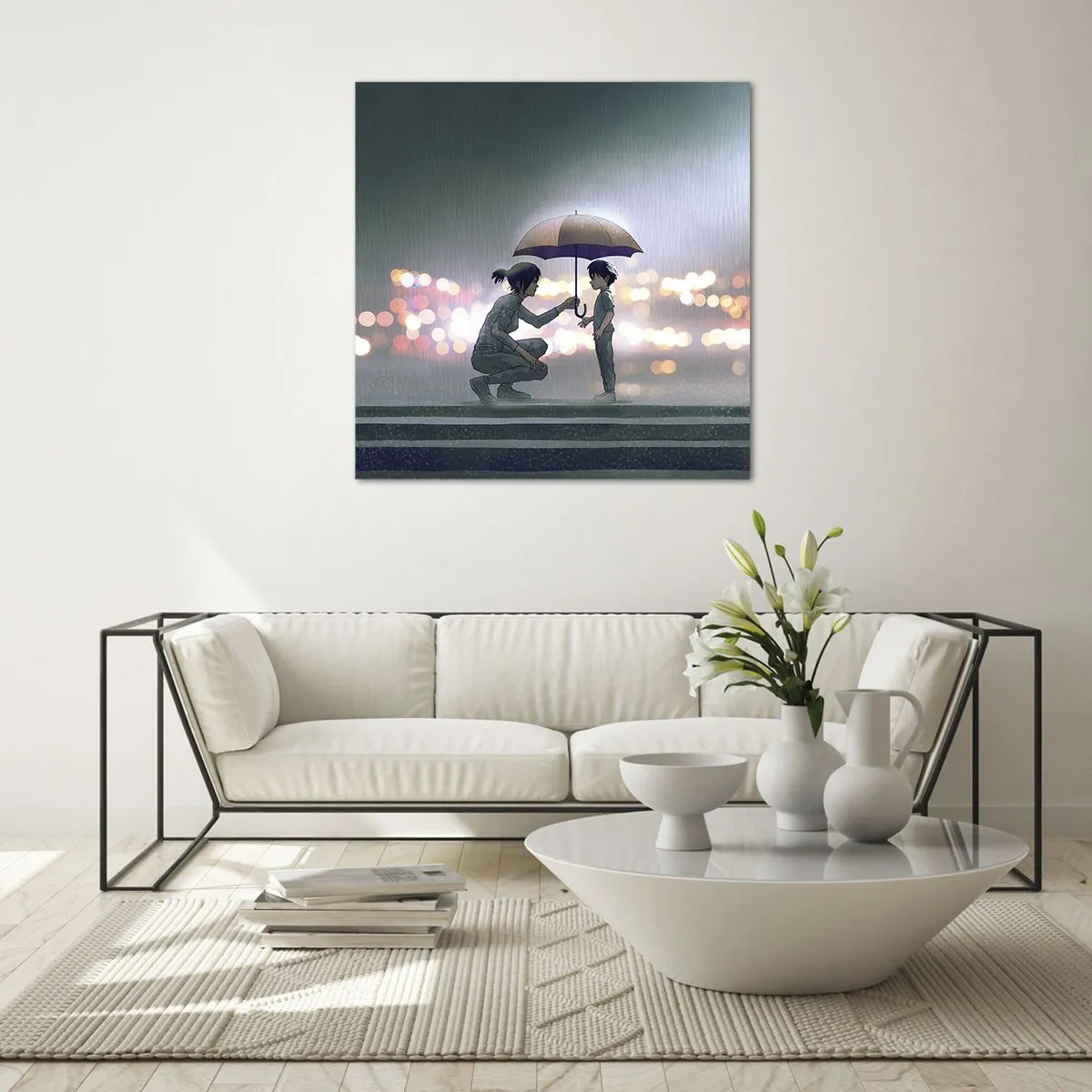 Glass picture - And Everything Is All Right - 30x30 cm
