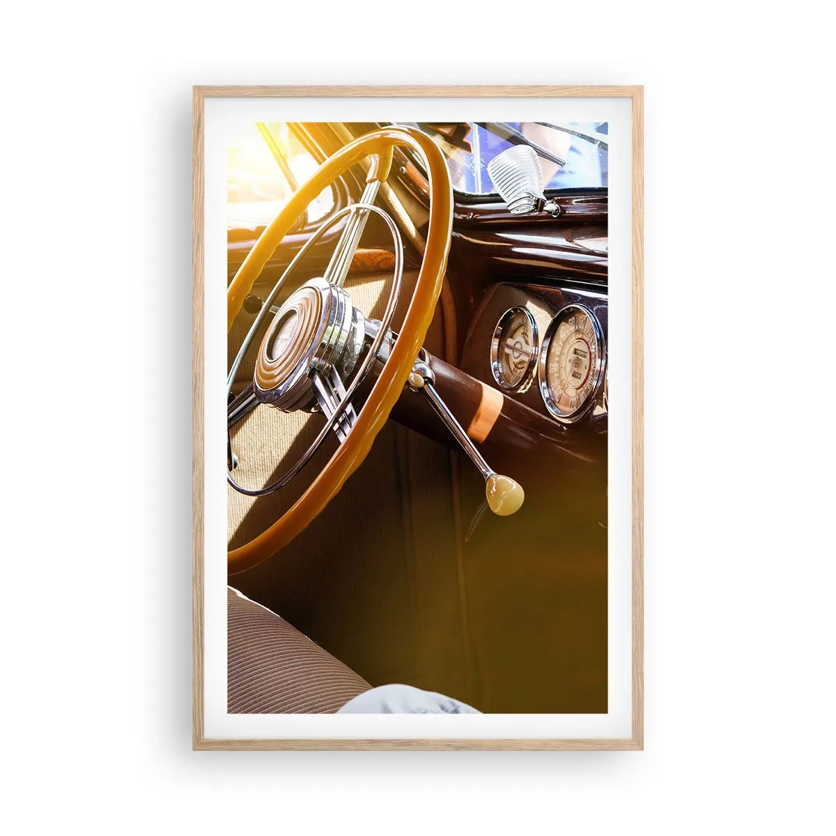 Poster in light oak frame - Breath of Luxury form the Past - 61x91 cm