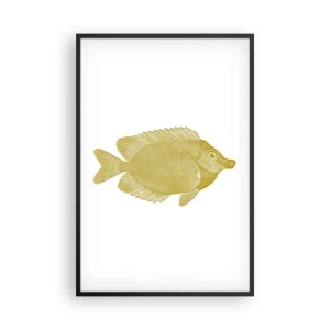 Poster in black frame - Just a Fish - 61x91 cm