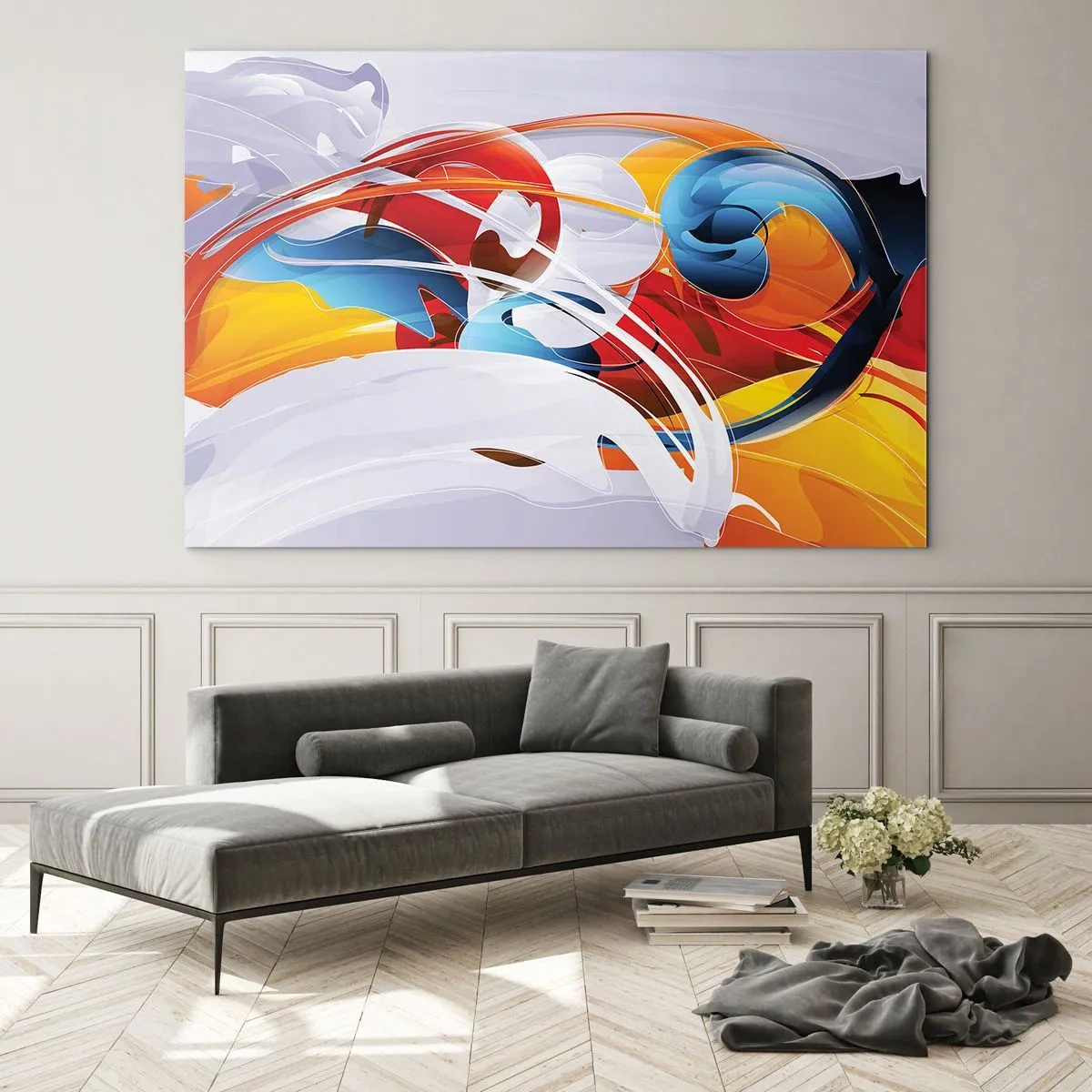 Glass picture - Dance of Elements - 120x80 cm