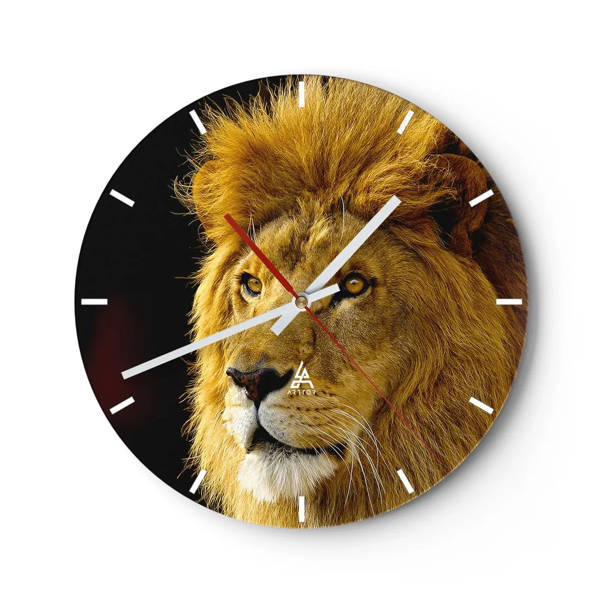 Wall clock - Clock on glass - Portrait of a King - 40x40 cm
