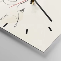 Clock face with lines