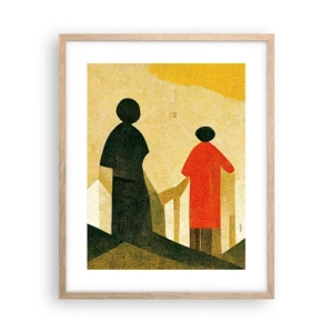 Poster in light oak frame - Still a Long Way - 40x50 cm