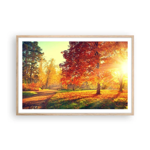 Poster in light oak frame - Ginger Is Beautiful - 91x61 cm