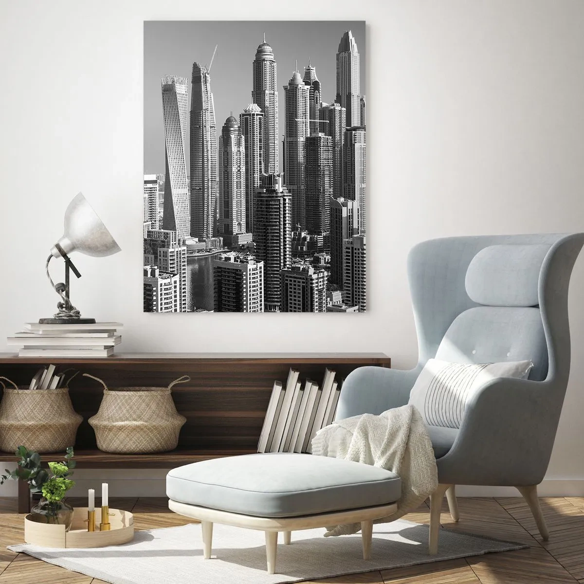 Glass picture - City over a Desert - 70x100 cm