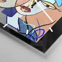 Clock face with lines