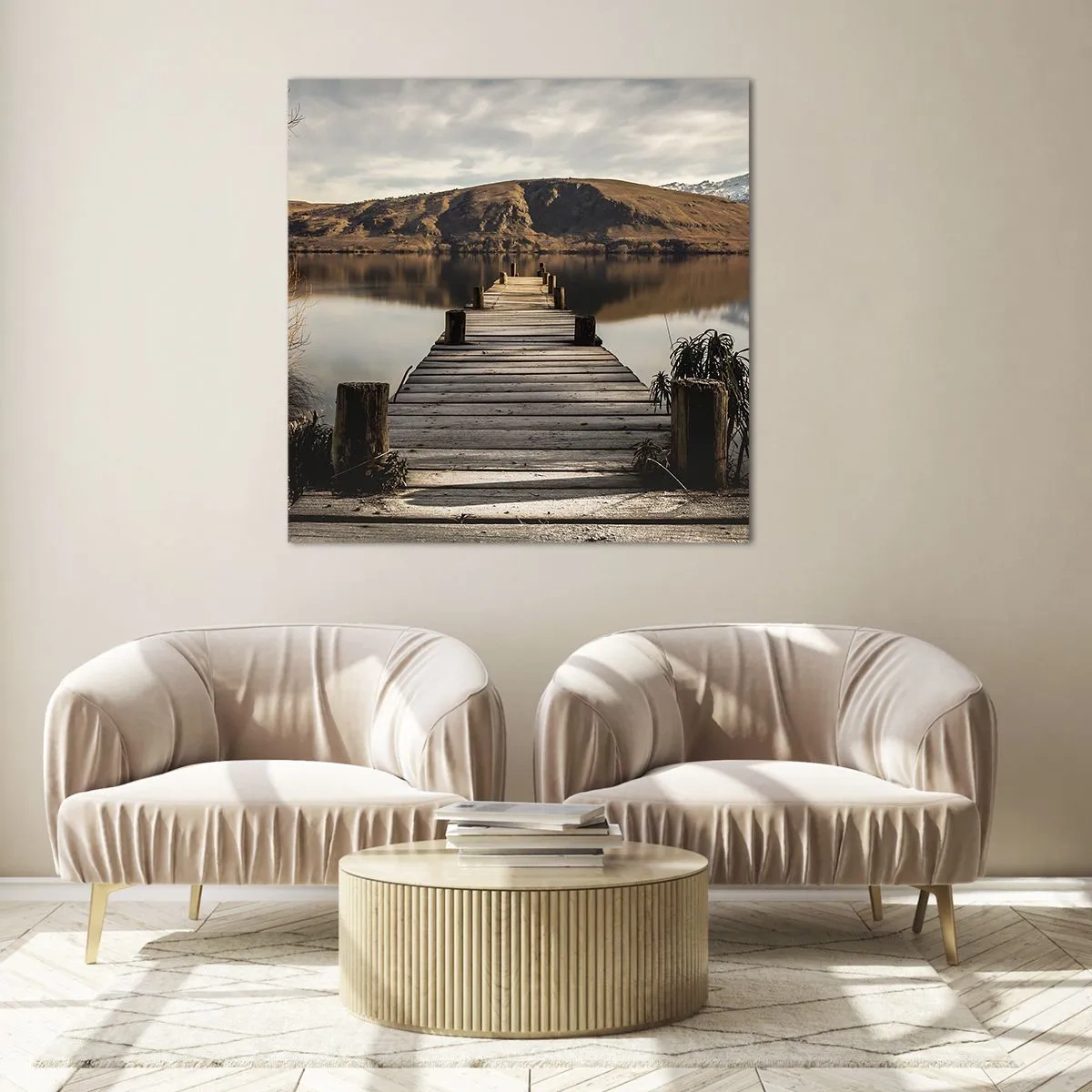 Glass picture - Landscape in Silence - 60x60 cm