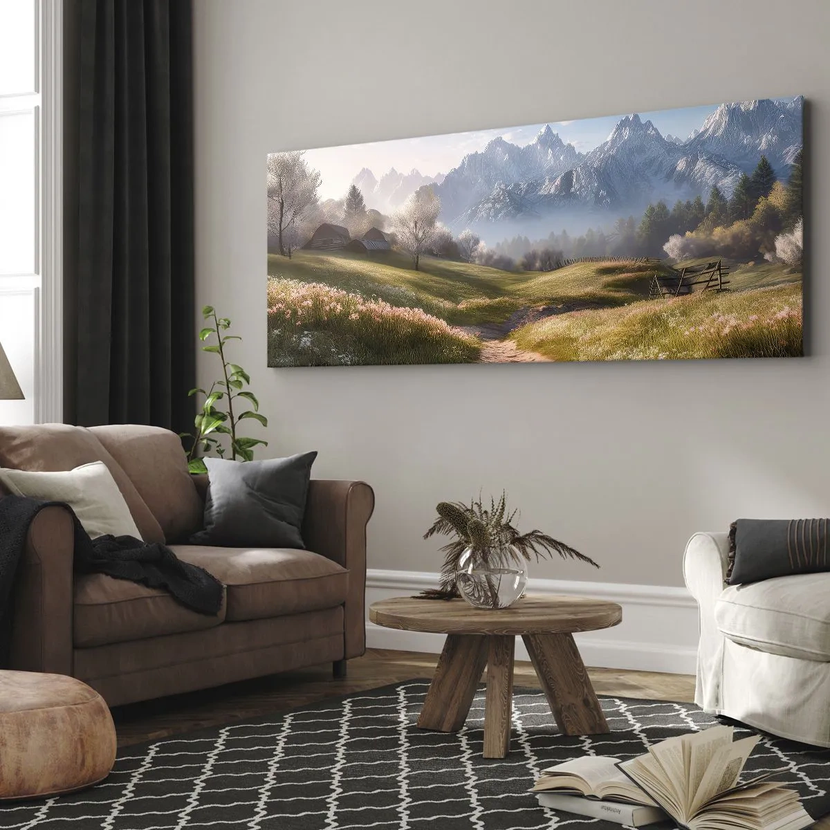 Canvas picture - Quiet Valley - 120x50 cm
