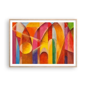 Poster in light oak frame - Cathedral of the Sun - 100x70 cm