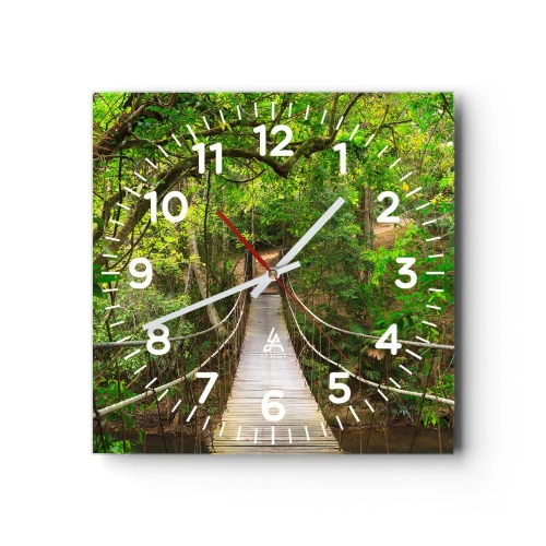 Wall clock - Clock on glass - There Is Ivy Growing in the Garden - 30x30 cm
