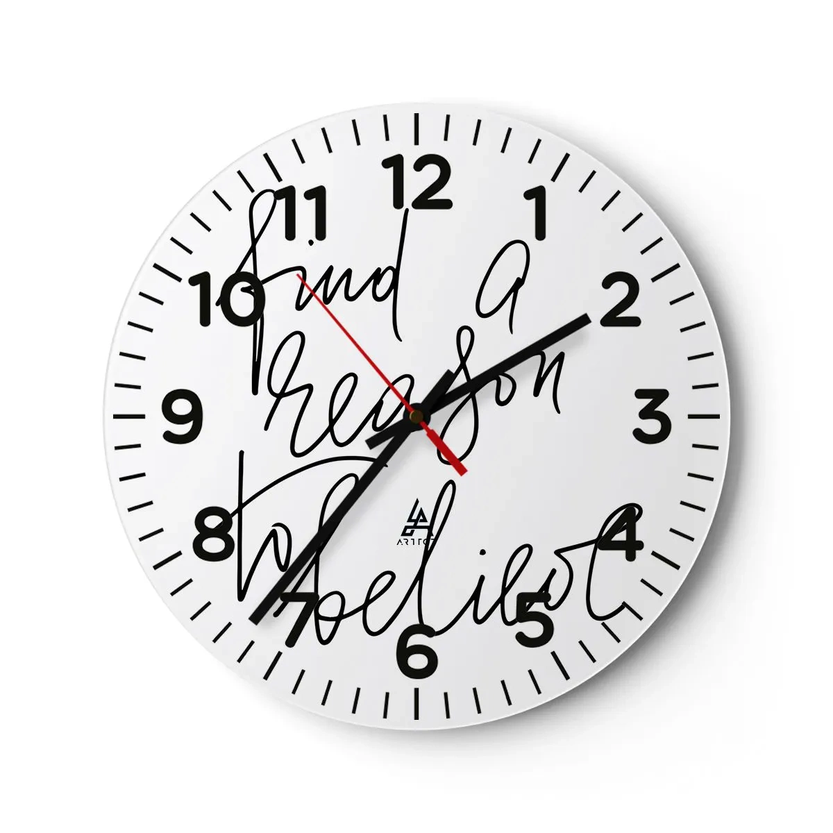 Wall clock - Clock on glass - It Is Possible - 30x30 cm