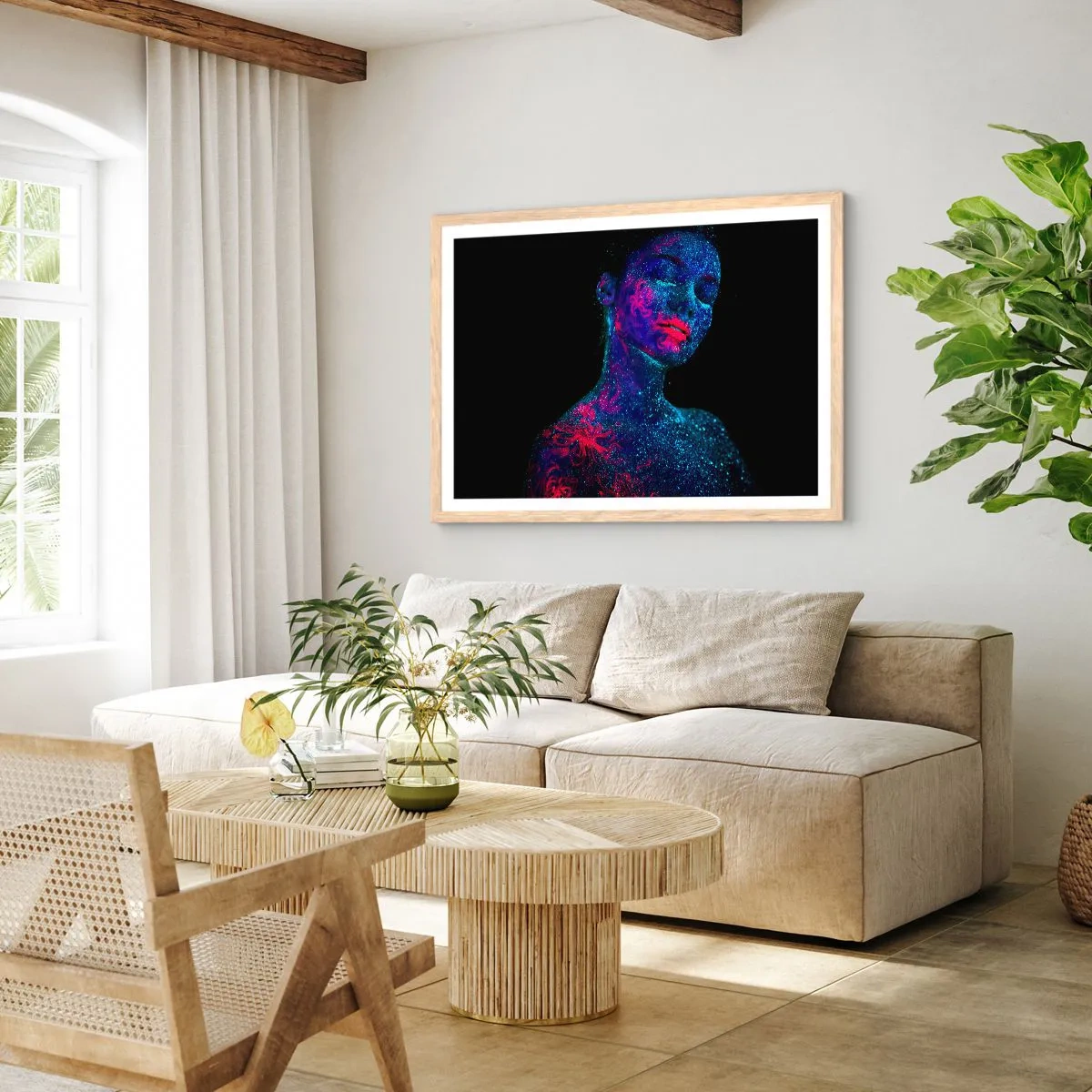 Poster in light oak frame - In Stardust - 70x50 cm