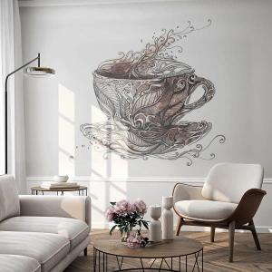 Photo Wallpaper Premium Canvas - Tea Time - Abstraction, Cup, Espresso - 150x105 cm