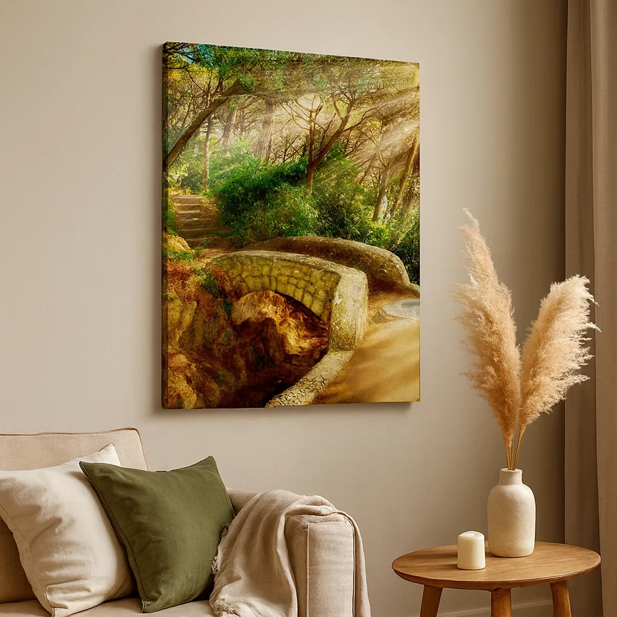 Canvas picture - From the Bridge to Enchanted Forest - 50x70 cm