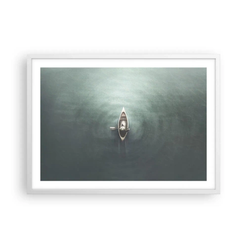 Poster in white frmae - Through Moon Lake - 70x50 cm