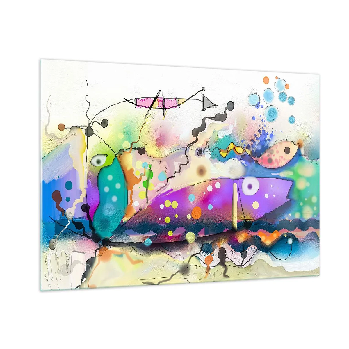 Glass picture - No Words! - 100x70 cm