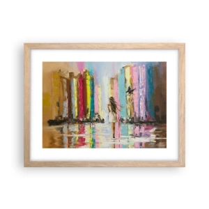 Poster in light oak frame - Follow Me - 40x30 cm