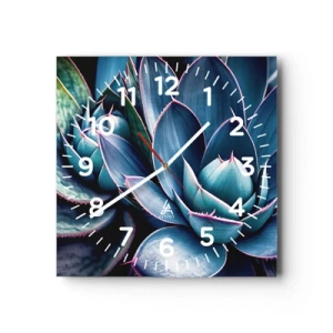 Wall clock - Clock on glass - Vital Strength - 40x40 cm