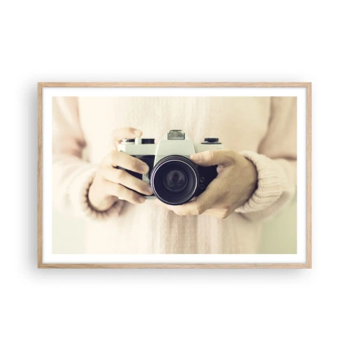 Poster in light oak frame - To Know More… - 91x61 cm