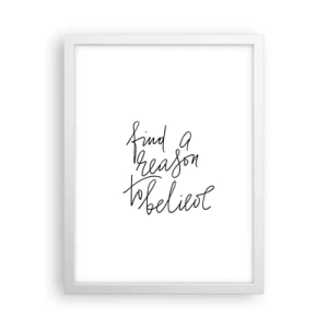 Poster in white frmae - It Is Possible - 30x40 cm