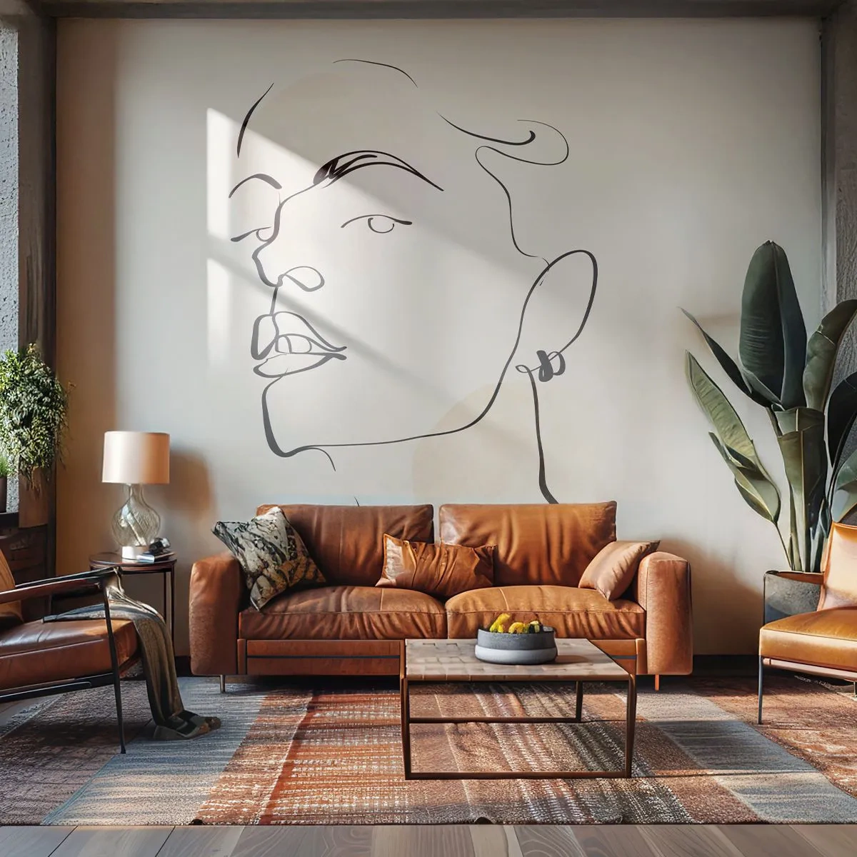 Photo Wallpaper Standard Eco - Proud Look - Woman's Face, Portrait of a Woman, Graphics - 300x210 cm