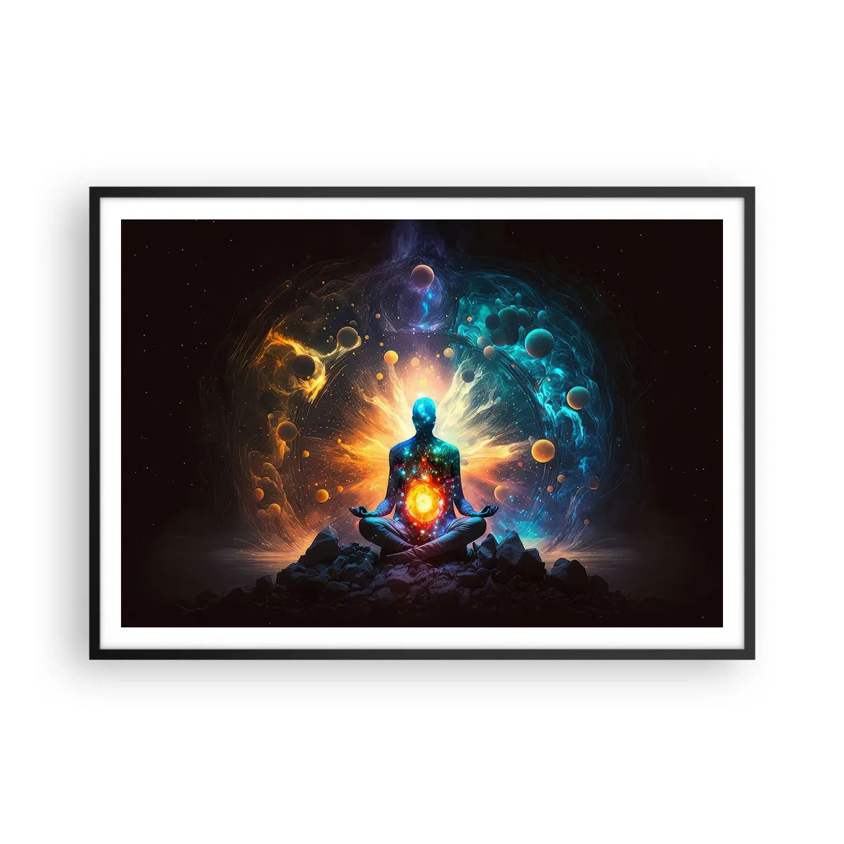 Poster in black frame - Cosmic Calm - 100x70 cm